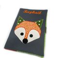 Protège carnet de santé renard orange vert