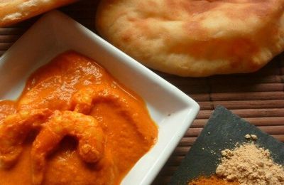 Curry de Crevettes et Naans.... un petit tour à Bollywood