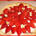 tarte aux fraises et aux marguerites