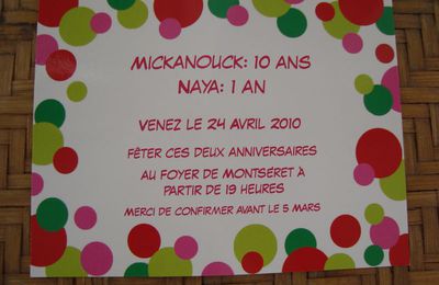 carte pour un double anniversaire