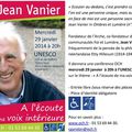 Conférence avec Jean Vanier - 29 janvier