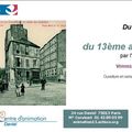 Invitation au vernissage de l'exposition sur les "150 ans du 13e arrondissement"