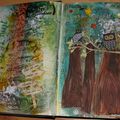 Page art journal "En forêt"