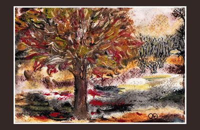 Automne à l'acrylique