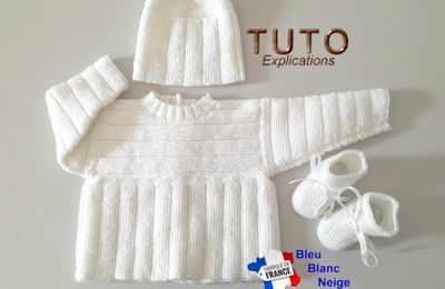 PATRON tricot bb FACILE et PREMA modele layette bébé et patron a tricoter Explications tuto brassière, bonnet, chaussons et Reborn