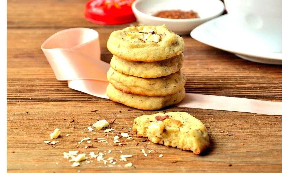 Cookies moelleux Rooibos (thé rouge) et Chocolat Blanc