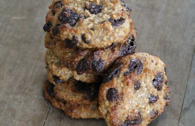 Biscuits moelleux à la banane, à l'avoine, à l'amande et au chocolat