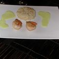 Risotto croquant aux coquilles Saint Jacques et safran 