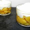 Mousse au Chocolat Blanc sur lit de Mangues