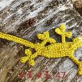 Gecko crocheté -mon deuxième marque page