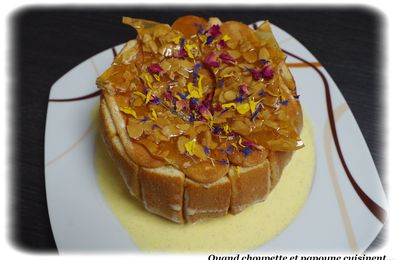 CHARLOTTE D'OEUFS A LA NEIGE A LA NOUGATINE