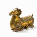 Fire Gilt Bronze Zun Oil Lamp in Shape of a Ram, Han Dynasty