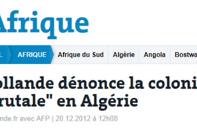 Discours de François Hollande à Alger - Revue de presse du 20/12/12