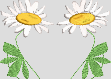 26 lettres avec des marguerites*