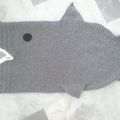 Couverture "requin" au crochet