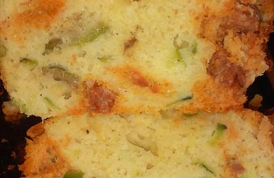 Cake tout moelleux aux courgettes et au chorizo