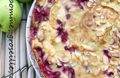 Tarte pomme, groseille, amande