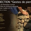 Projection du film "Gestes de pierres", Simiane-la-Rotonde, 3 juillet 2016