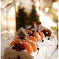 Bûche marrons clémentines épices à pain d'épices.....