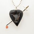 Unvalentines Jewelry: Dagger and Heart Druzy Pendant by Druizgjg