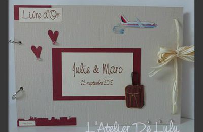 livre de mariage "julie et marc"