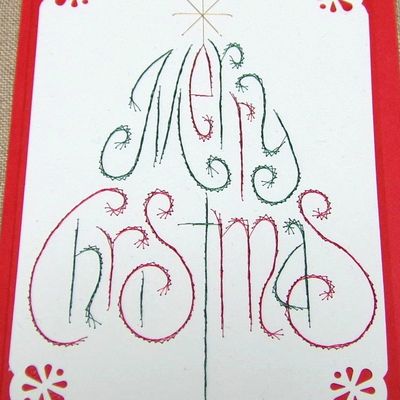 Cartes brodées pour les Fêtes de fin d'année