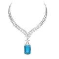 An impressive diamond necklace and an aquamarine and diamond pendant, by Tiffany & Co