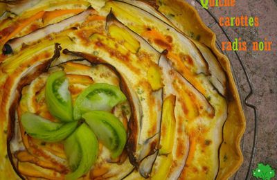 Quiche aux carottes et radis noir