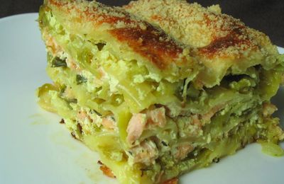 Lasagnes aux deux saumons et poireaux & Blog Anniversaire