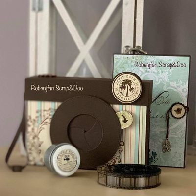 Mini album appareil photo scrap