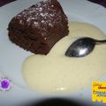 Gâteau Chocolat - Courgette et crème anglaise