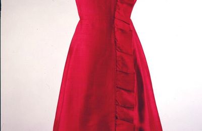 Hubert de Givenchy, Fuchsia Dress with Ruffle, 1958