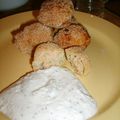 Croquettes de saumon, sauce à l'aneth