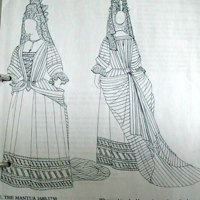 Projet de robe fin 17eme / 1er tiers 18 eme