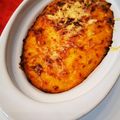 Gratin patates douces et pommes de terre, crème de coco