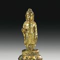 A Korean gilt-bronze figure of Buddha, Unified Silla dynasty, 8th century