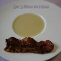 Velouté de topinambours et chips de poitrine fumée