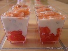 Verrines de saumon fumé à l'aneth