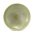 A carved Yaozhou celadon bowl, Northern Song dynasty (960-1127)