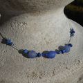 Collier Lapis-Lazuli et Agate bleue