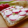 Tartines au fromage blanc