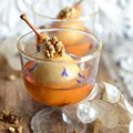 Poires infusées aux noix caramélisées