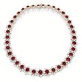 Ruby and diamond necklace