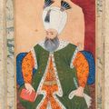 Portrait du sultan ottoman Soliman le Magnifique (1520 -1566) d'après Levni. Turquie, art ottoman, XVIIIe siècle