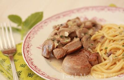 Filet mignon de porc aux champignons