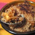 Crumble aux pommes, noix & pain d'épice