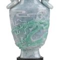 Chinese jadeite vase and cover