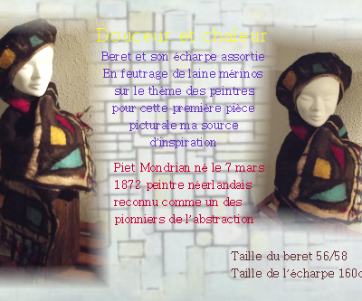 Chapeaux et écharpes en laine mérinos