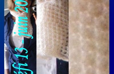 Mini -écharpe à points ajourés - défi 13 thème "dentelle"