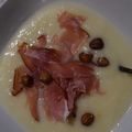 SOUPE de Chou Fleur Au Jambon Cru et Noisettes